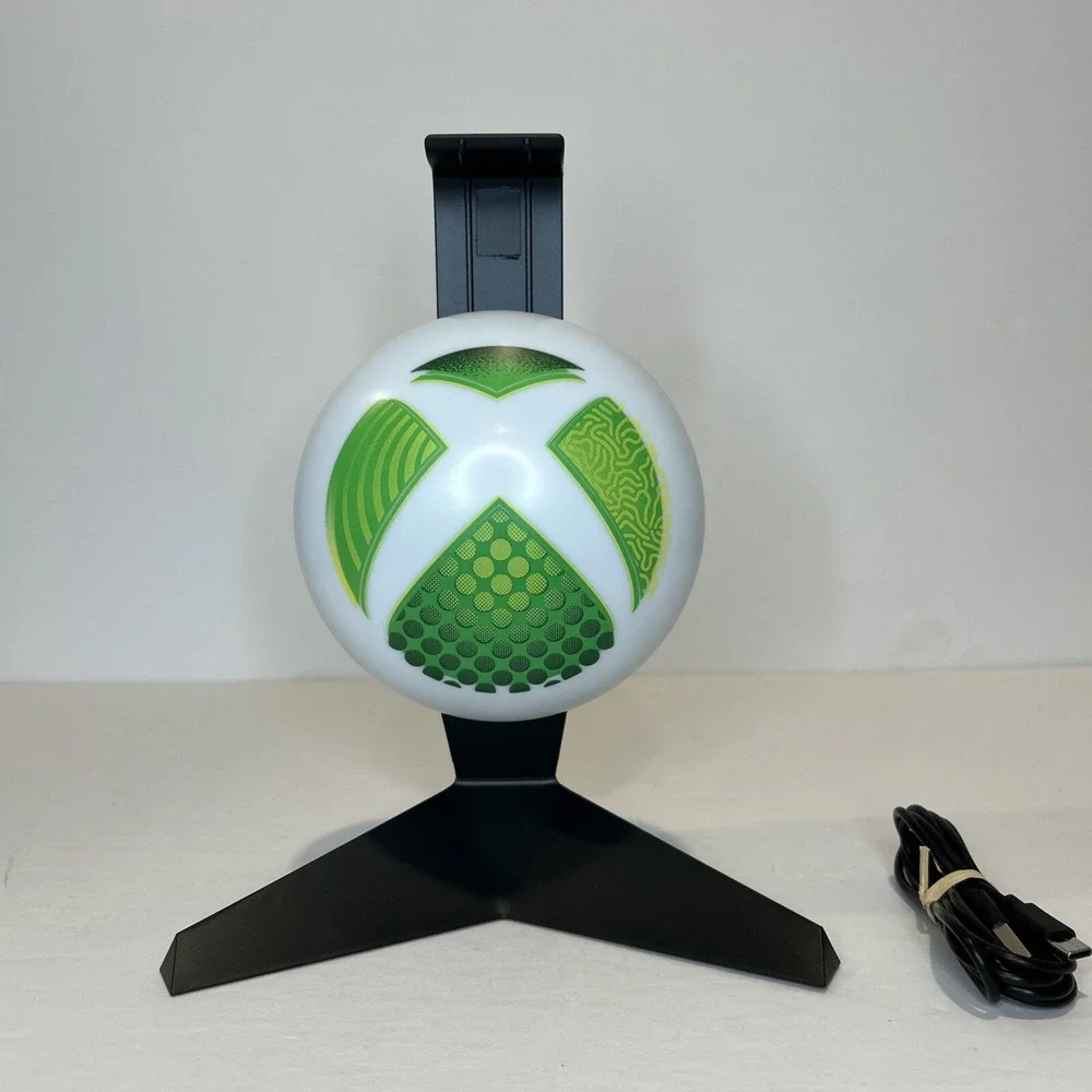 Xbox Official Head Light Gear Light Up Headphone Stand 2 Lighting Modes New